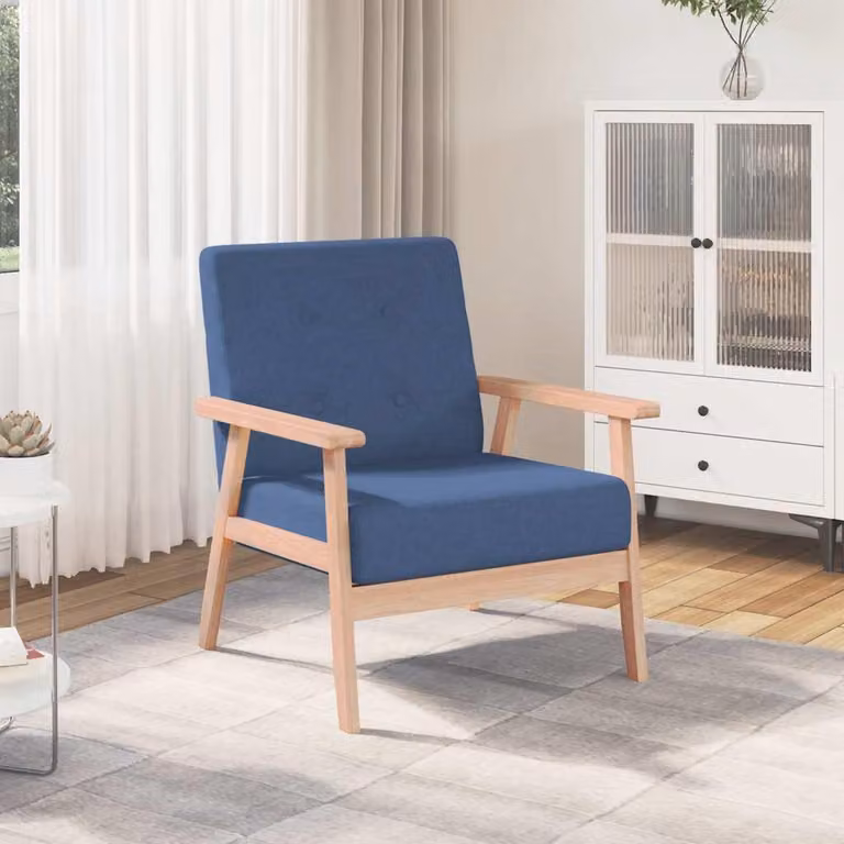 Maison Exclusive - Poltrona Blu in Tessuto