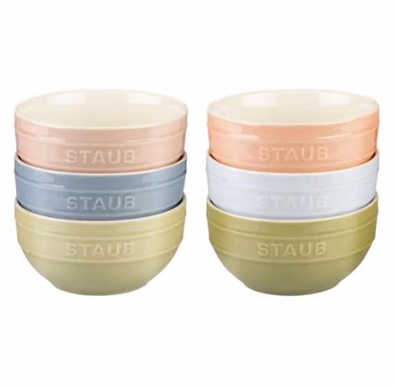 Set di ciotole Macaron in ceramica Staub colori misti, diam.14cm 6 pezzi