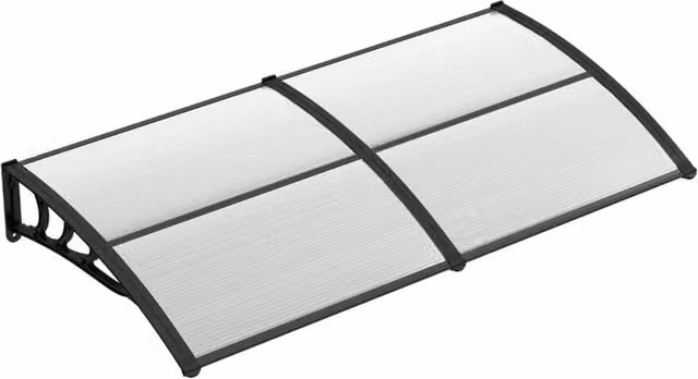 Tenda da sole per portafinestra 140,5 x 46,8 cm protezione solare e antivento stile moderno policarbonato grigio 20_0021097