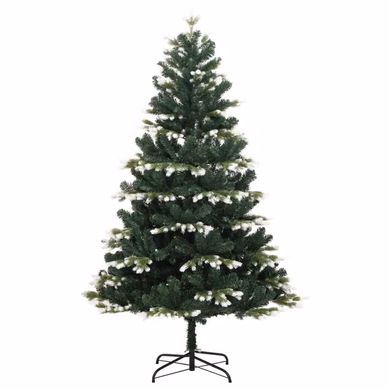 Albero Natale Artificiale Incernierato con Neve Fioccata 210 cm