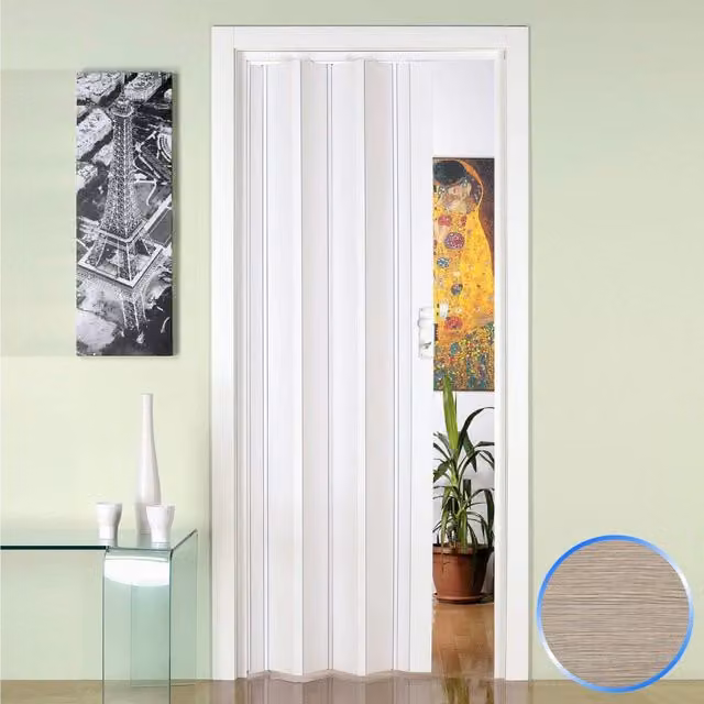 Porta a Soffietto da Interno in PVC Modello Luciana Colore Cedro L: 88,5 cm x H: 214 cm