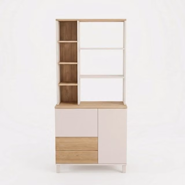 Libreria in legno "Mood" - 85 x 35 x 188 cm - Beige