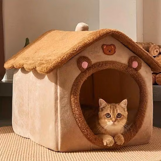Cuccia in peluche morbido - Posto letto per animali domestici - 39 x 49 x 46 cm
