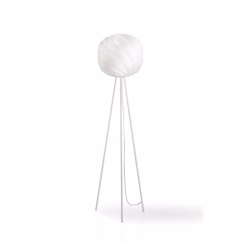 Piantana Moderna 3 Piedi Polilux ® Bianco E Metallo 1 Luce E27