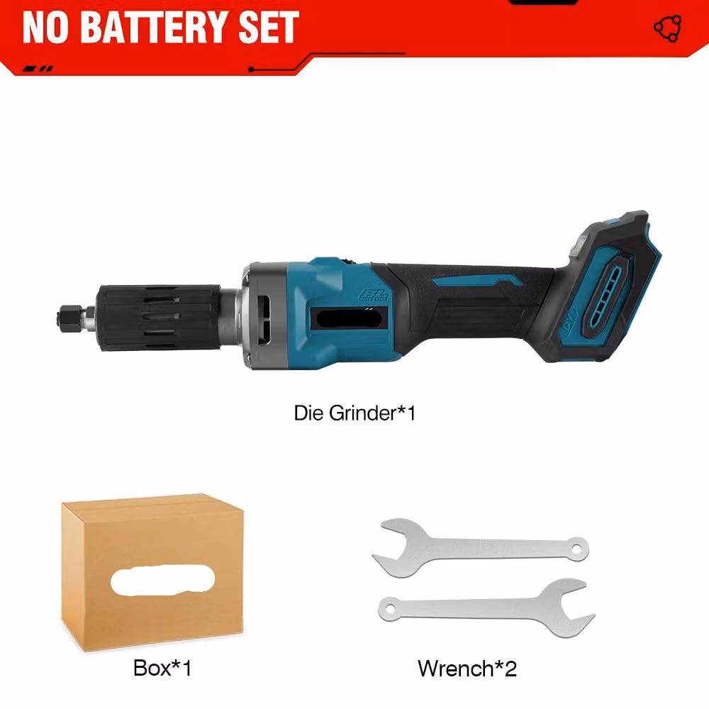 Smerigliatrice elettrica 2000W, 18V - 4 velocità - Batteria e caricabatterie inclusi - Macchina per incisione e lucidatura