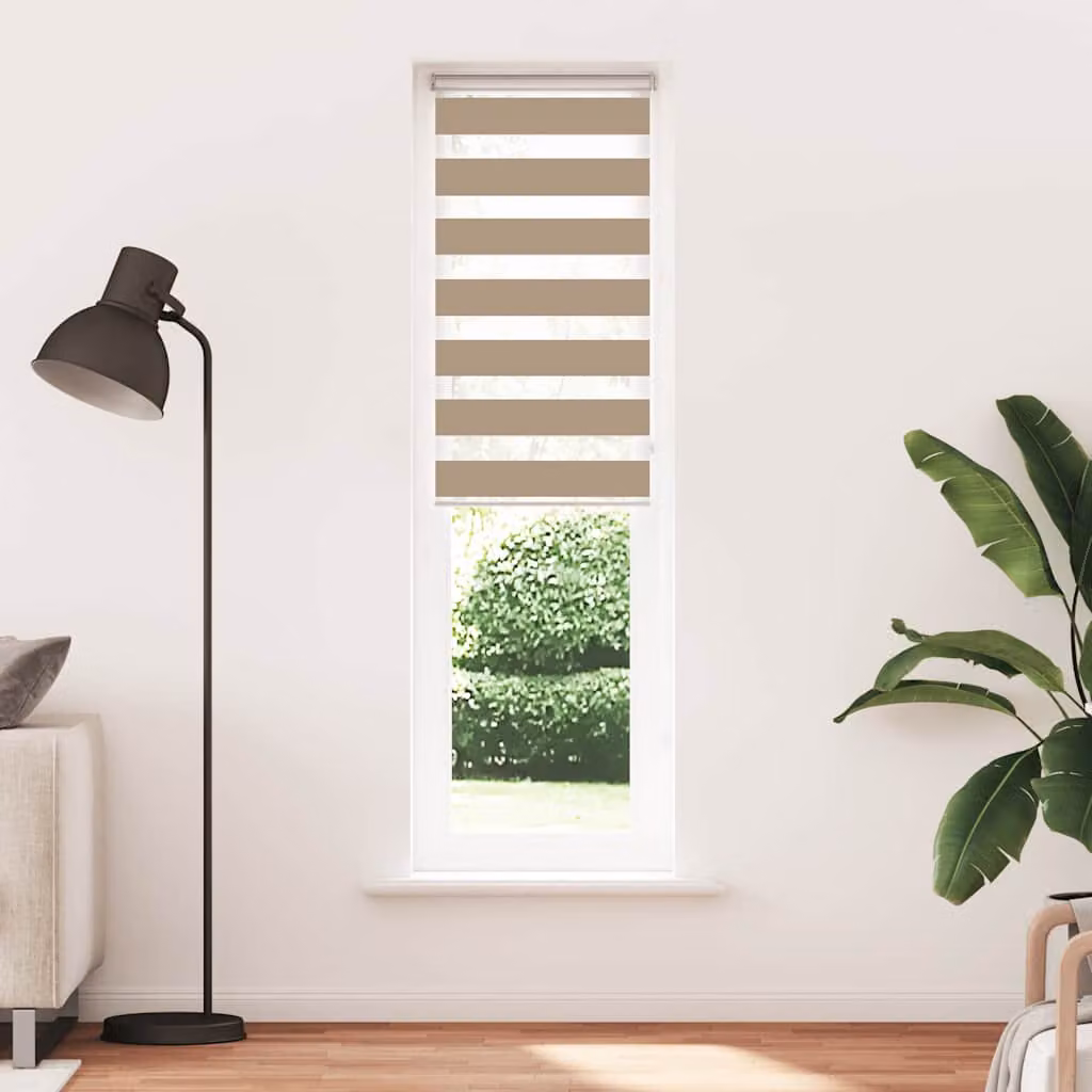 vidaXL Tenda a Rullo Zebra Larghezza Tessuto 55,9 cm Poliestere
