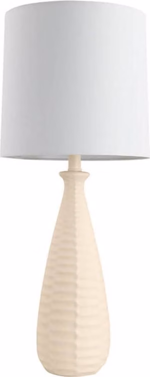 HOME DELUXE Grande lampada da tavolo con paralume in tessuto MELVA - Crema | Lampada da tavolo Lampada da scrivania Lampada da comodino
