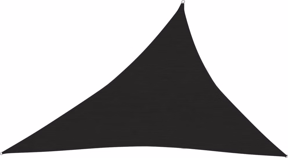 The Living Store Tenda da sole 160 g/m² Nero 3x4x5 m HDPE