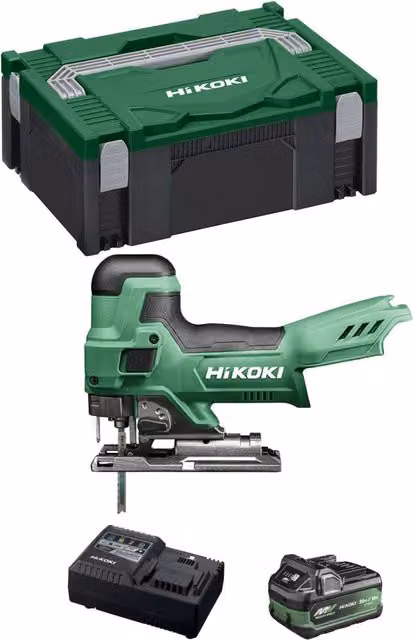 Seghetto Alternativo HiKOKI CJ18DBA1X Verde con Batteria e Valigetta HSC II