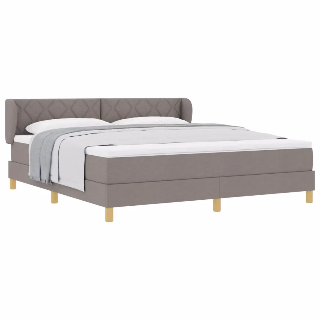 Letto a molle con testiera Talpa vidaXL in tessuto beige o grigio L/P: 180 x 200 cm – 2