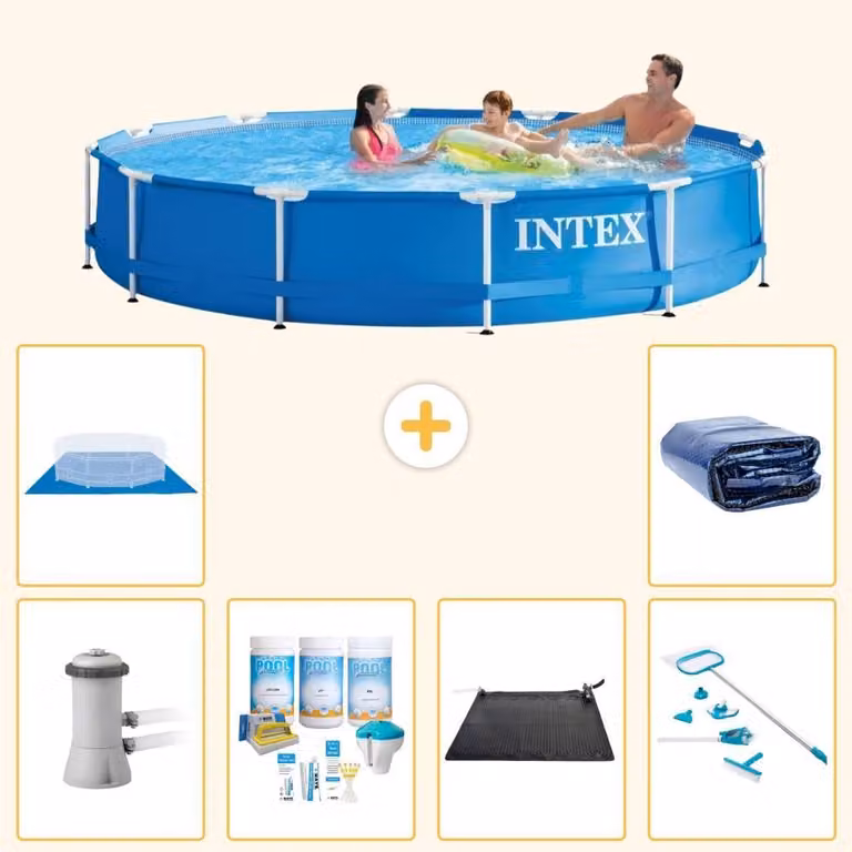 Piscina autoportante rettangolare - 366x76 cm - 7 pezzi - Modello S20478