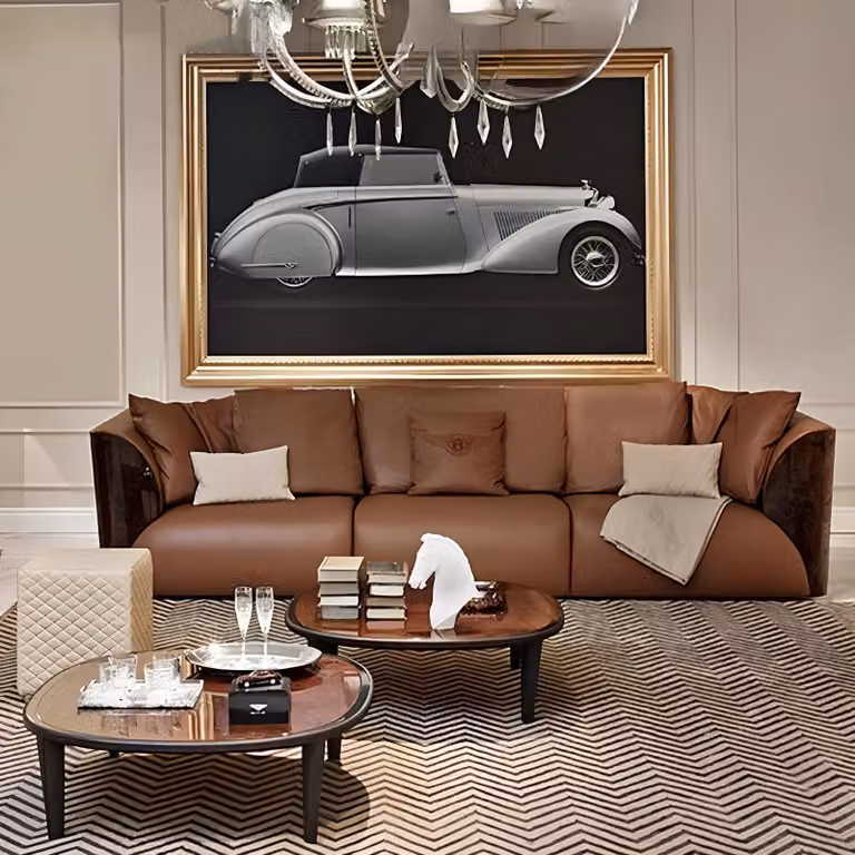 Dreisitzer Polster Design Sofa 3er Sitz Sofas Zimmer Möbel Moderne Leder Couch