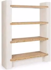 Libreria ALBIN Bizzotto in legno bianco, L: 140 cm, H: 180 cm