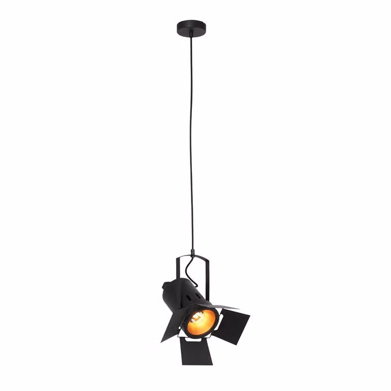 Lampada a sospensione - nero - Carree - plastica metallo - E27 - 3379ZW - Mexlite