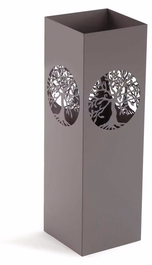 Portaombrelli versa albero della vita grigio metallo ferro 15 x 49 x 15 cm