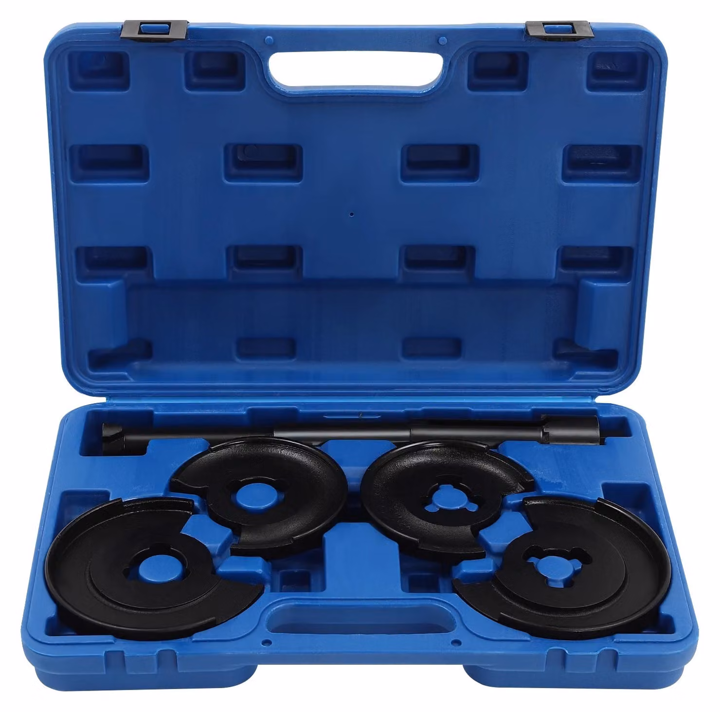 Set di attrezzi per compressori a molla per ammortizzatori auto, Acciaio al carbonio, set da 5 pezzi, blu