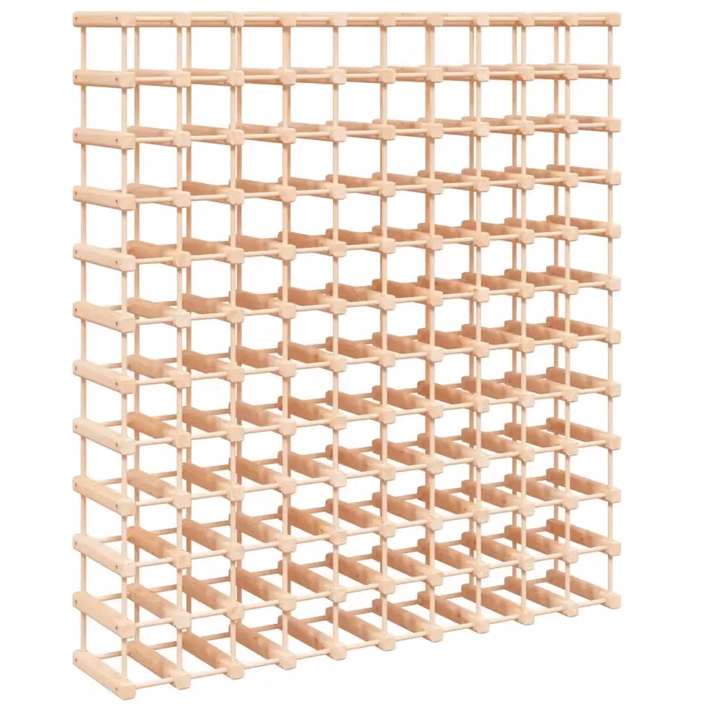 Portabottiglie per 120 bottiglie vidaXL in legno di pino massello stile rustico, L/P/H: 112,5 x 23 x 123,5 cm – 2