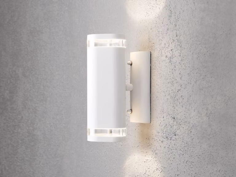 Applique da esterno a LED Up Down per l'illuminazione di facciate, luce da esterno 24cm, bianco