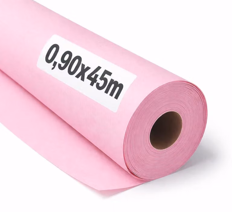 Carta kraft, dimensioni 0,90 x 45 metri, 6 rotoli, color rosa pastello, resistente