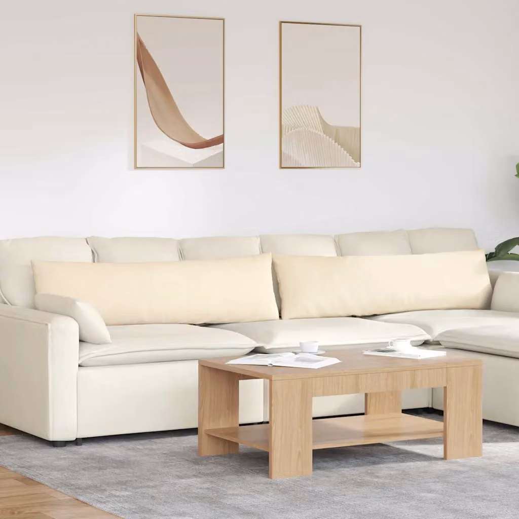 Set di 2 cuscini da divano vidaXL in tessuto a coste beige L 145 cm x P 40 cm x H 40 cm