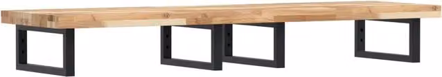 Ripiano a parete per lavabo DESIGN IN in legno di acacia e metallo nero e marrone L: 40 cm, P: 40 cm