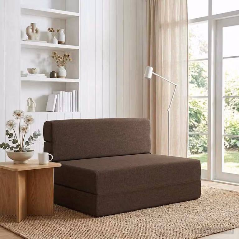 vidaXL Divano Letto Pieghevole Moderno in Tessuto, L: 70 cm, P: 80 cm, H: 60 cm