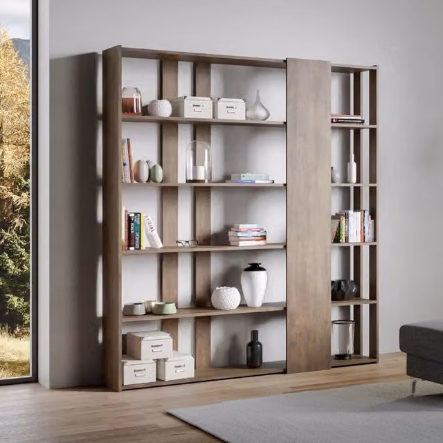 Libreria Moderna 5 Ripiani 178x36x204 cm in nobilitato Marrone