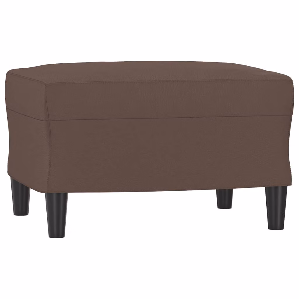 Poggiapiedi Marrone 60x50x41 cm in Pelle finta