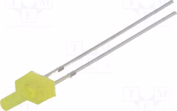 2 LED, 3-5V, 68-100 mcd, 2mm, 20mA, giallo, 90°, lampeggiante. Modello: OSY5JS7K94B, speciale