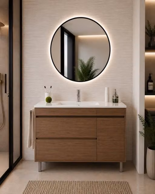 Mobile bagno con lavabo ORIGENBATH CAPRERA senza specchio 50x40 cm frassino tea