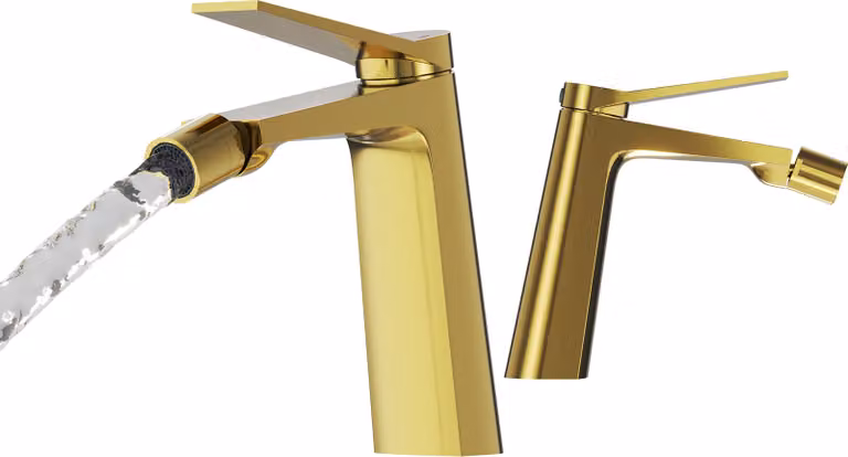 Granitan - Rubinetto per bidet - Rubinetto da bagno - Cartuccia in Vetroceramica - Ottone - Oro - Rubinetto per bidet - SELVA