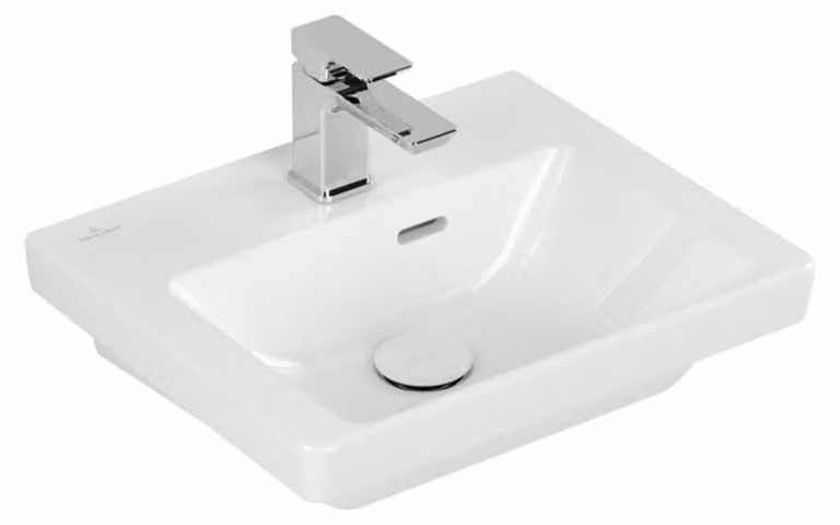 Villeroy & Boch Subway 3.0 lave-mains, 1 trou pour robinet, avec trop-plein, 450x370mm, 437045R1, 437045R1