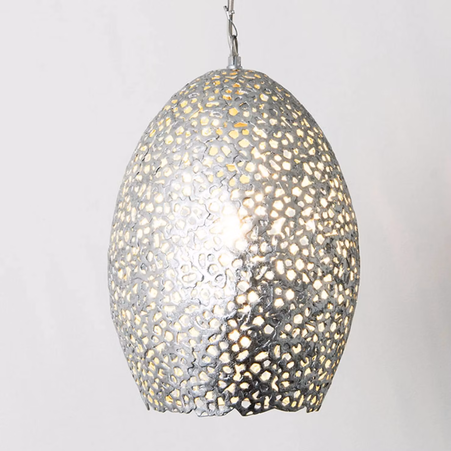Holländer Lampada a sospensione Cavalliere, dimmerabile, Cromo / Argento, Soggiorno / Sala da pranzo, Metallo, Design, Lampada a sospensione