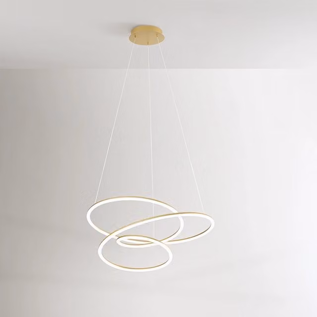 Sospensione Moderna Spira Metallo Oro Led 96W Dimmerabile Ip20