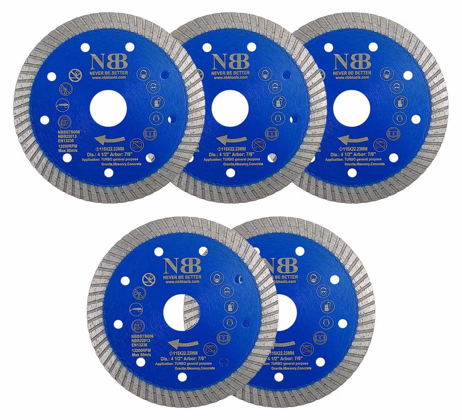 Solidchoice - Disco diamantato a segmenti turbo da 10 mm per Vetroceramica e granito