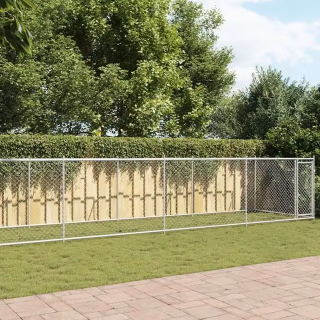 Gabbia per cani Vidaxl in acciaio zincato grigia L: 2 m, P: 1,5 m, H: 1,2 m – 1