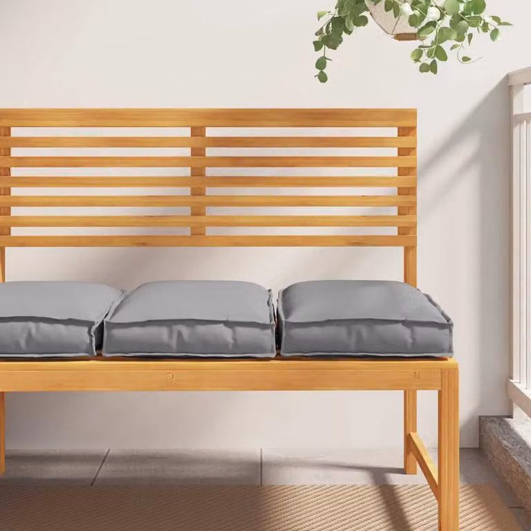 Set di 2 cuscini quadrati vidaXL in tessuto Oxford grigio, idrorepellenti, L 40 x P 40 x H 8 cm