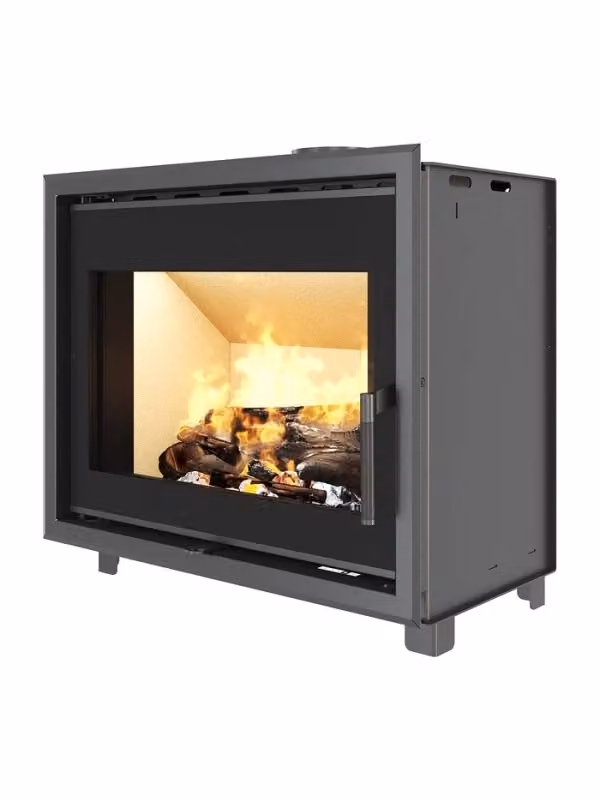 Inserto per camino a cassetta Outinfire Into in acciaio nero L: 70 cm, P: 62 cm, H: 62,1 cm – 2