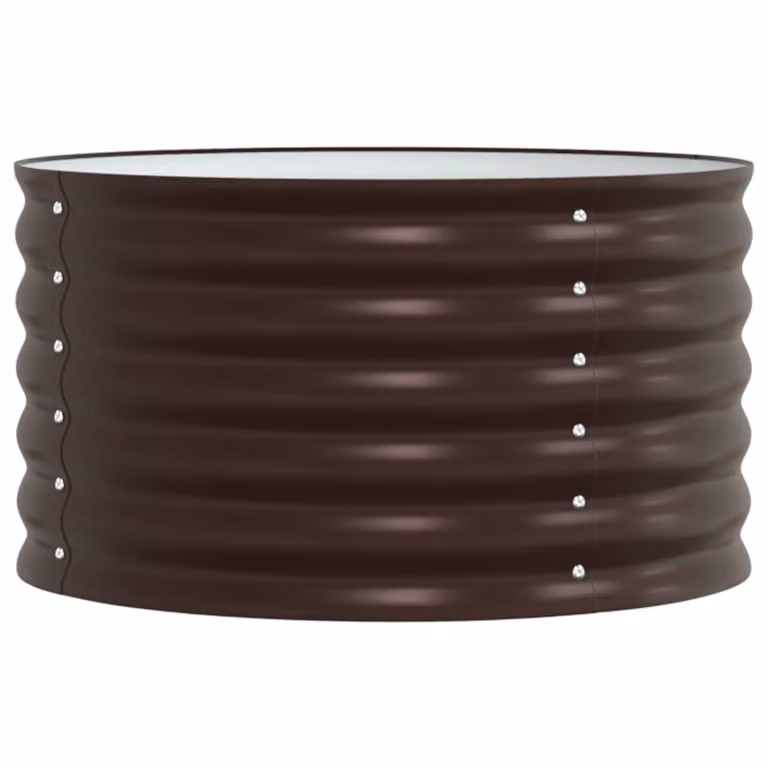 Letto rialzato vidaXL in acciaio color marrone per orto e giardino L: 80 cm, P: 80 cm, H: 44 cm