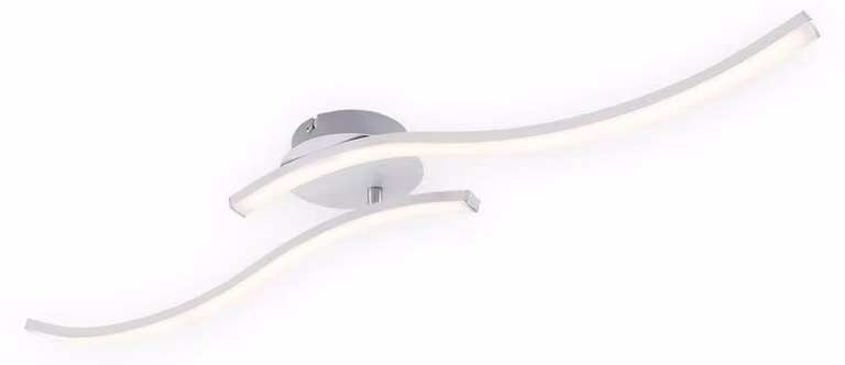 Lampada da soffitto a LED a 2 luci 1.400 lumen 3.000 Kelvin 18 W finitura alluminio Briloner