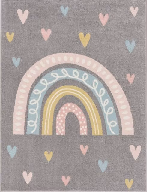 Tappeto per bambini Ninique grigio con motivo astratto, L/P: 133 x 133 cm
