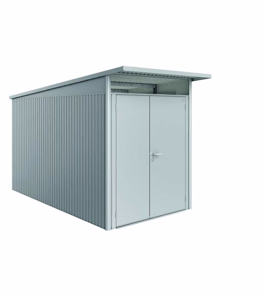 Casetta AvantGarde Misura A4 argento metallizzato con porta a due battenti stretta