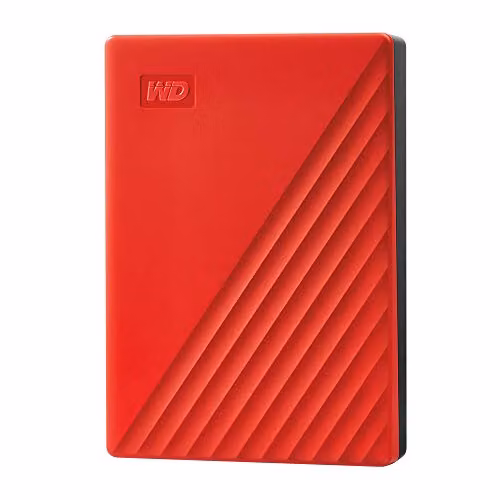 WD 4TB My Passport Hard Disk Esterno Portatile, USB 3.2 Gen 1/USB 3.0, Protezion con password, Software per la gestion e il backup, Formatto per Windows, ChromeOS and MacOS, Rosso