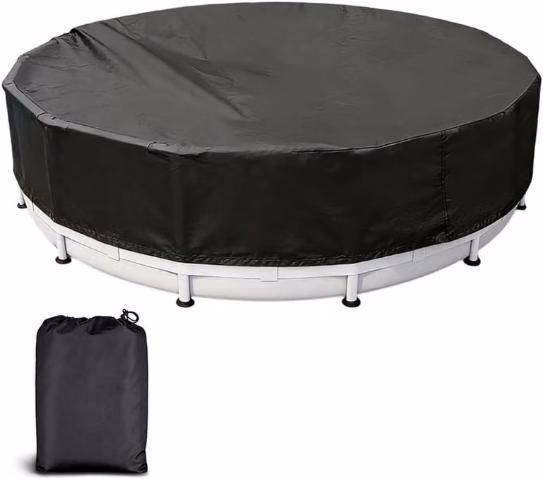 Copertura circolare per piscina, 122 x 30 cm - Telo protettivo - Mantiene la piscina pulita - Ideale per l'uso esterno - ShopVlot