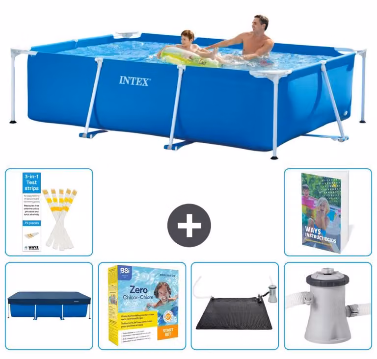 Piscina fuori terra rettangolare - 260x160x65 cm - composta da 5 elementi, modello S60