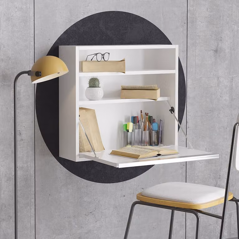 Skye Decor, Optimum - Bianco, Scrivanie, Bianco, 64 x 60 x 20 cm