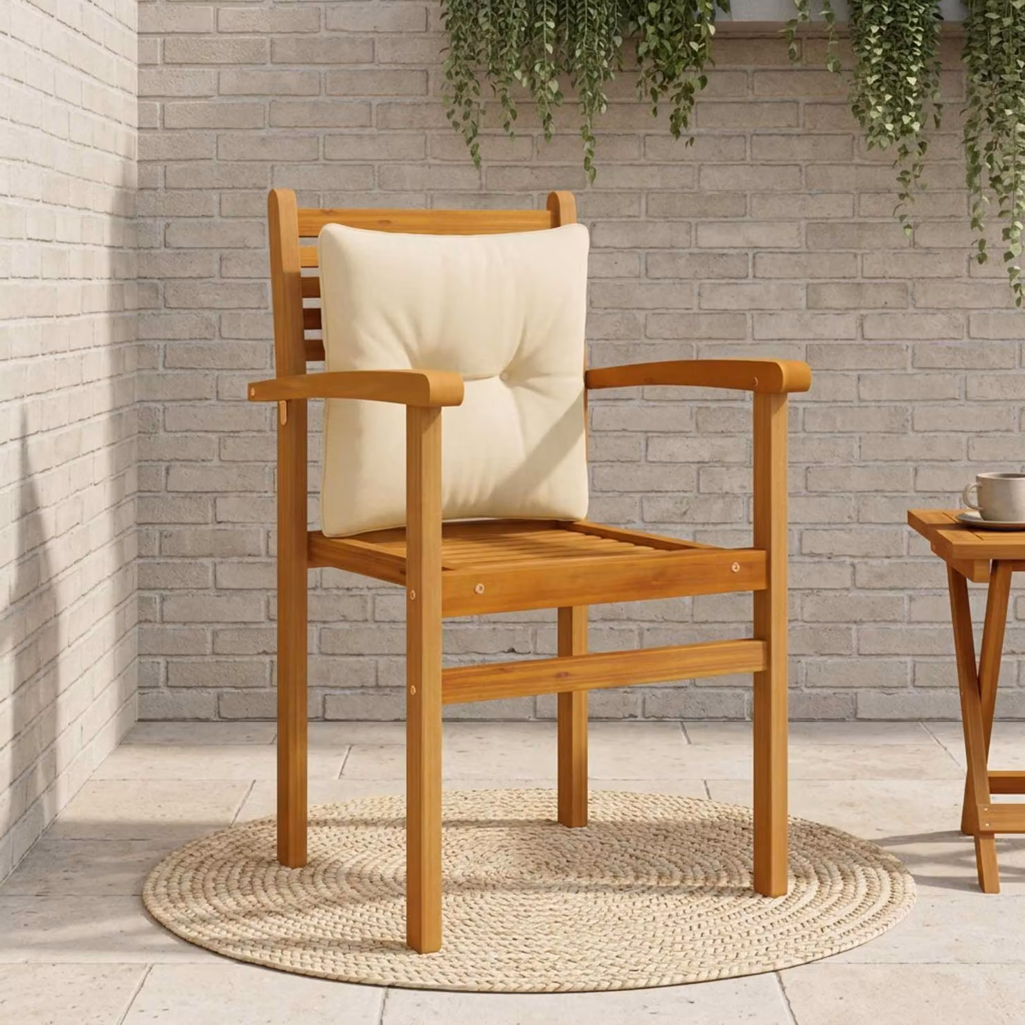 Cuscino per schienale vidaXL PUTTEN in poliestere beige