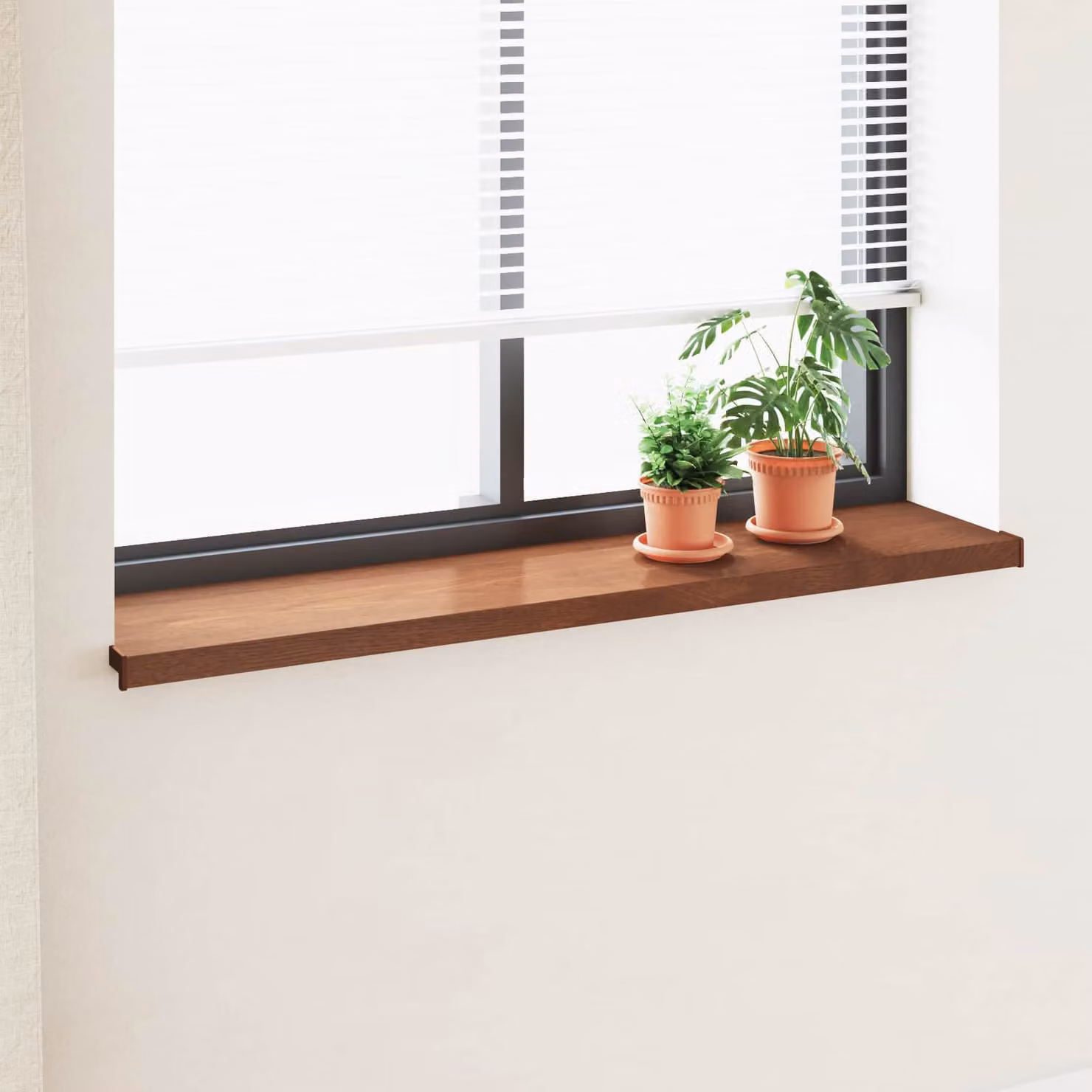 Soglia della finestra vidaXL in legno e PVC, colore marrone, L 160 x P 35 x H 4,5 cm