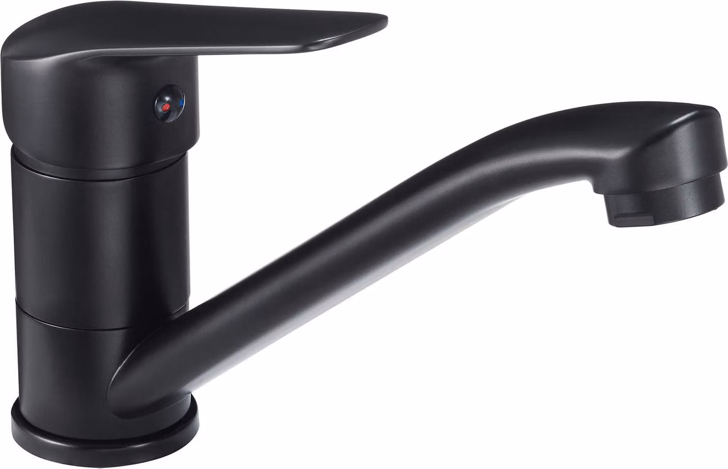 Basin mixer with swivel spout
