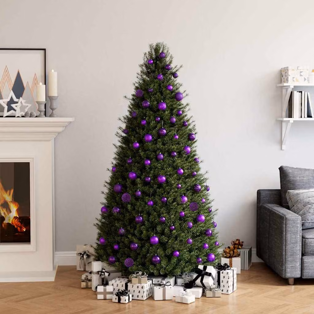 vidaXL Set Palline di Natale 100 pz Viola
